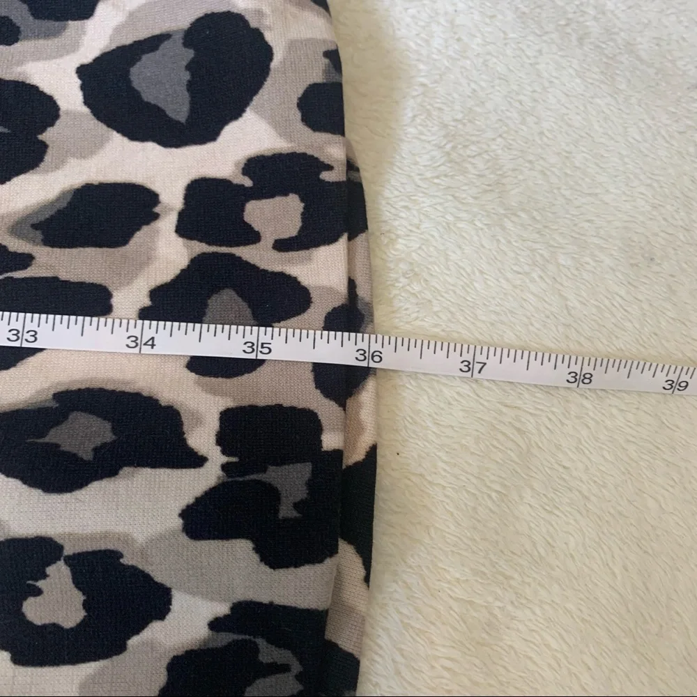 NEW Eliza J Leopard Print Ponte Fit & Flare Dress - Picture 10 of 12